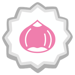 chestnut and fish cake with swirl