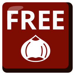 chestnut and FREE button