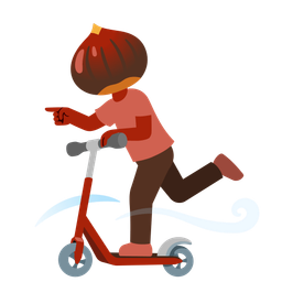 chestnut and kick scooter