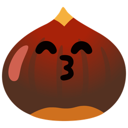 Chestnut and Kissing face with smiling eyes