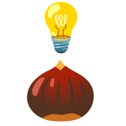 chestnut and light bulb