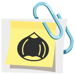 chestnut and linked paperclips