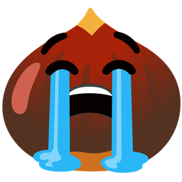 chestnut and loudly crying face