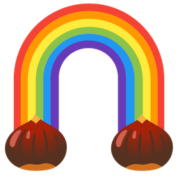 chestnut and rainbow