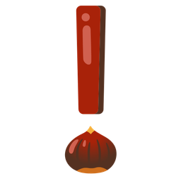 chestnut and red exclamation mark