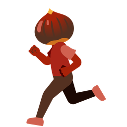 chestnut and running shoe