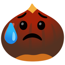 chestnut and sad but relieved face