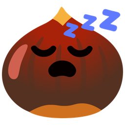 chestnut and sleeping face