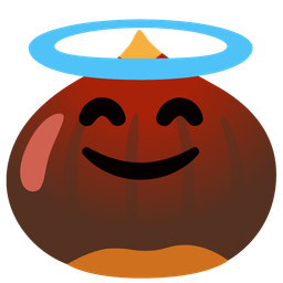 Chestnut and Smiling face with halo