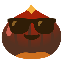 chestnut and smiling face with sunglasses