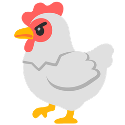 chicken and angry face