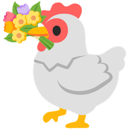 chicken and bouquet