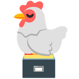chicken and card file box