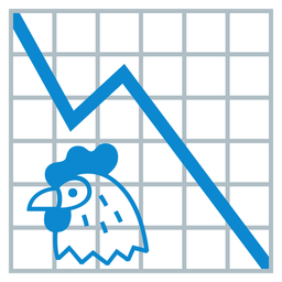 chicken and chart decreasing