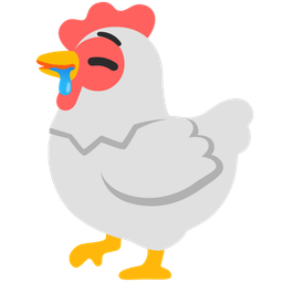 chicken and drooling face
