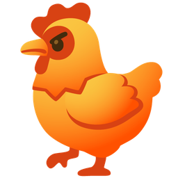 chicken and enraged face