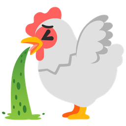 chicken and face vomiting