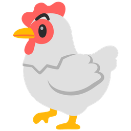 chicken and face with raised eyebrow