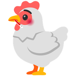 chicken and face with thermometer