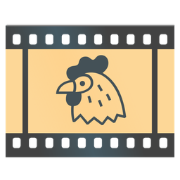 chicken and film frames