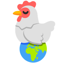 chicken and globe showing Europe-Africa
