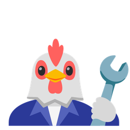 chicken and hammer and wrench