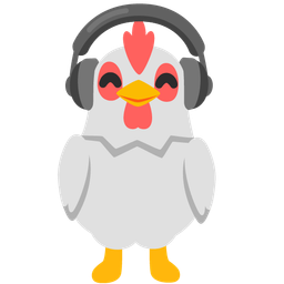 chicken and headphone