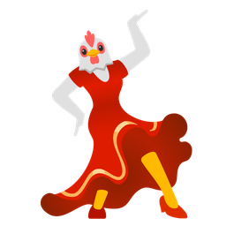 chicken and high-heeled shoe