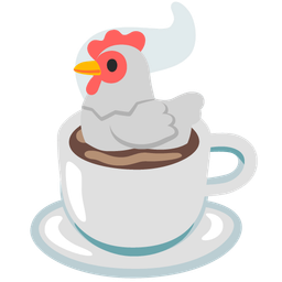 chicken and hot beverage