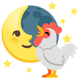 chicken and last quarter moon face