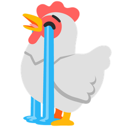 chicken and loudly crying face