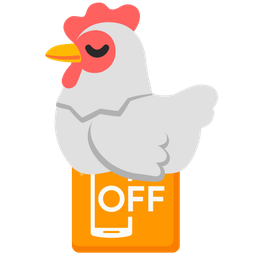 chicken and mobile phone off