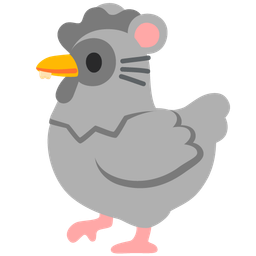 chicken and mouse face