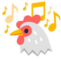 chicken and musical notes