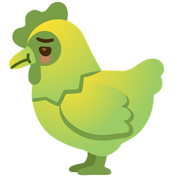 chicken and nauseated face