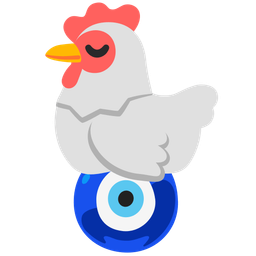 chicken and nazar amulet