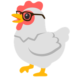chicken and nerd face