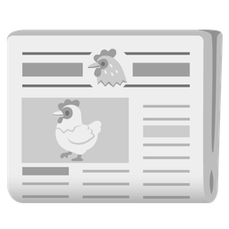 chicken and newspaper