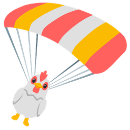 chicken and parachute
