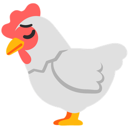 chicken and pensive face