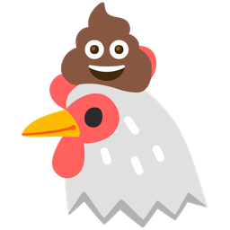 chicken and pile of poo