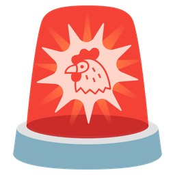 chicken and police car light