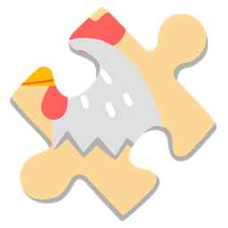 chicken and puzzle piece