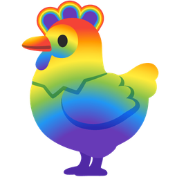 chicken and rainbow