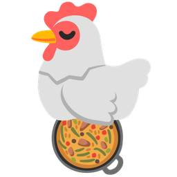 chicken and shallow pan of food