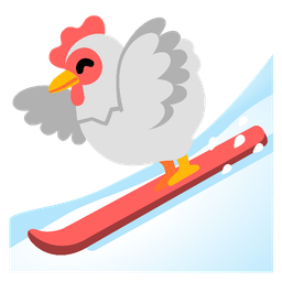 chicken and skis