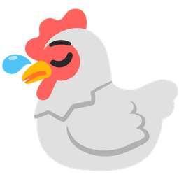 chicken and sleepy face