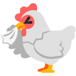 chicken and sneezing face