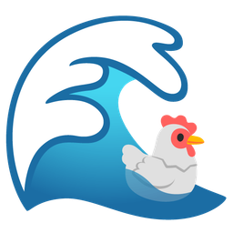 chicken and water wave