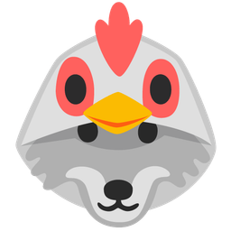chicken and wolf